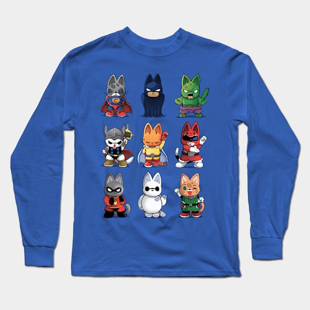 Hero Kittens Long Sleeve T-Shirt by Vallina84